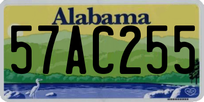 AL license plate 57AC255