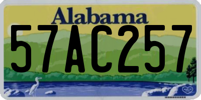 AL license plate 57AC257