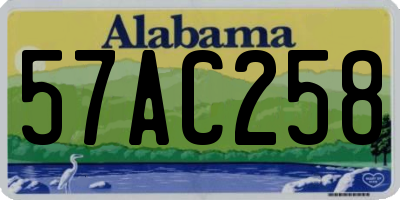 AL license plate 57AC258