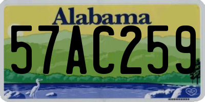 AL license plate 57AC259