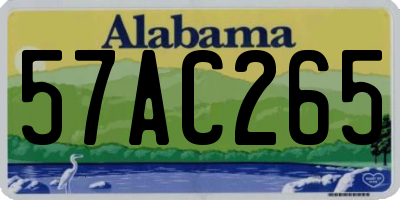 AL license plate 57AC265