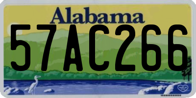 AL license plate 57AC266