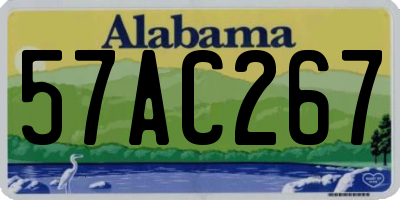 AL license plate 57AC267