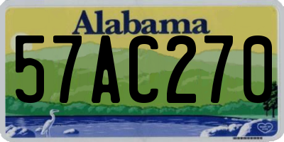 AL license plate 57AC270
