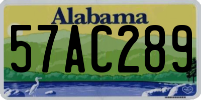 AL license plate 57AC289