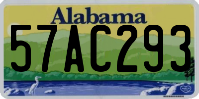 AL license plate 57AC293