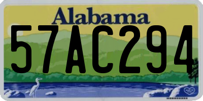 AL license plate 57AC294