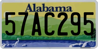AL license plate 57AC295