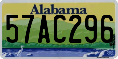 AL license plate 57AC296