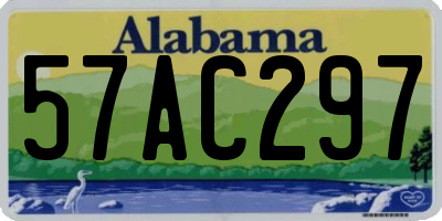 AL license plate 57AC297