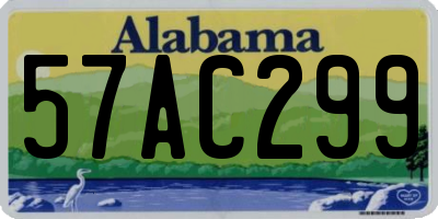 AL license plate 57AC299