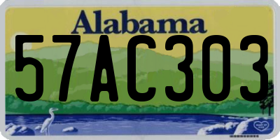 AL license plate 57AC303