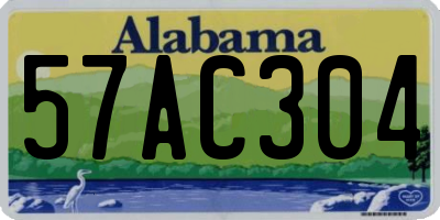 AL license plate 57AC304