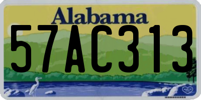 AL license plate 57AC313