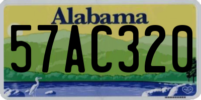 AL license plate 57AC320