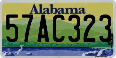 AL license plate 57AC323