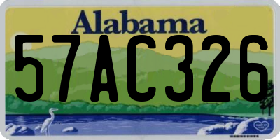 AL license plate 57AC326