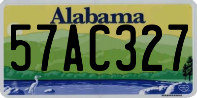 AL license plate 57AC327