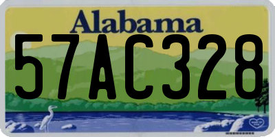 AL license plate 57AC328