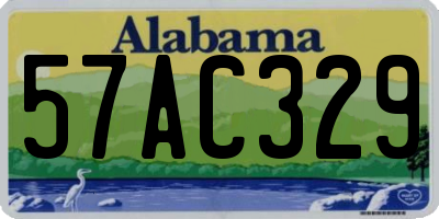 AL license plate 57AC329