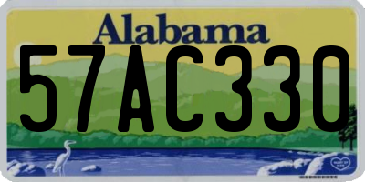 AL license plate 57AC330