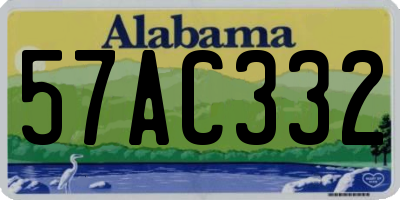 AL license plate 57AC332