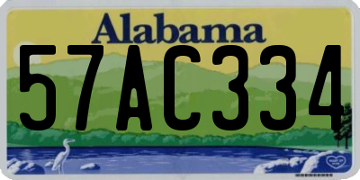 AL license plate 57AC334