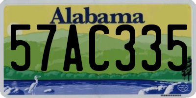 AL license plate 57AC335
