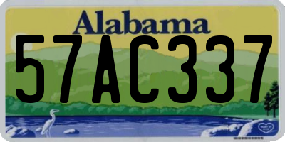 AL license plate 57AC337