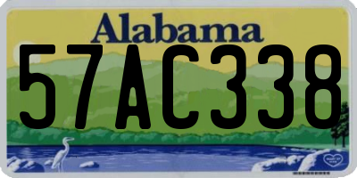 AL license plate 57AC338