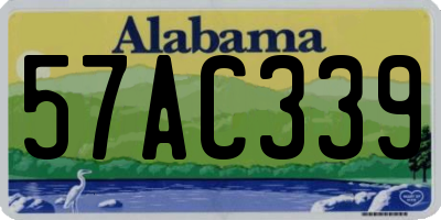 AL license plate 57AC339