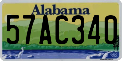 AL license plate 57AC340
