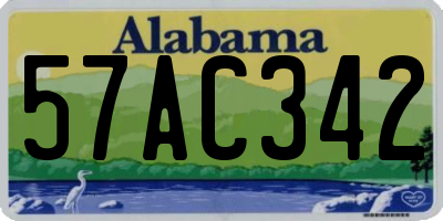 AL license plate 57AC342