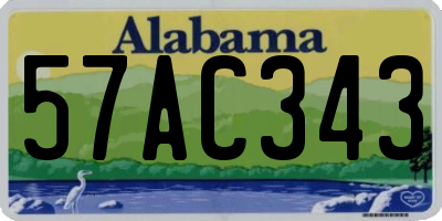 AL license plate 57AC343