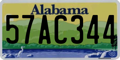 AL license plate 57AC344