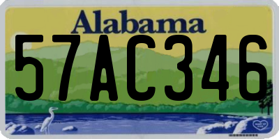 AL license plate 57AC346