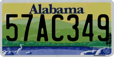 AL license plate 57AC349