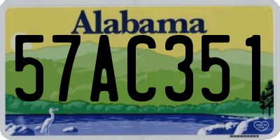 AL license plate 57AC351
