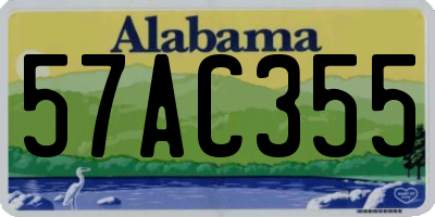 AL license plate 57AC355