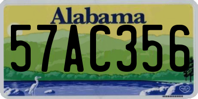 AL license plate 57AC356