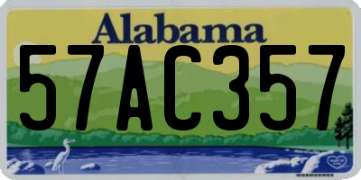 AL license plate 57AC357