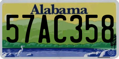 AL license plate 57AC358
