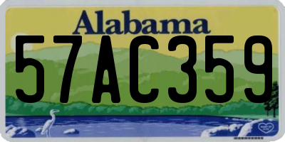 AL license plate 57AC359