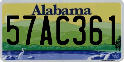 AL license plate 57AC361