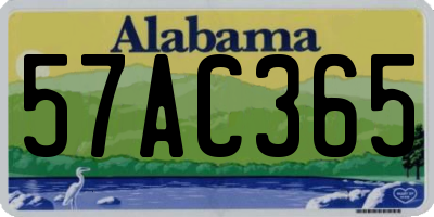 AL license plate 57AC365