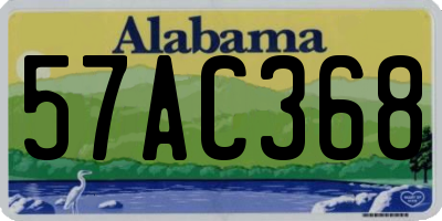 AL license plate 57AC368