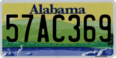 AL license plate 57AC369