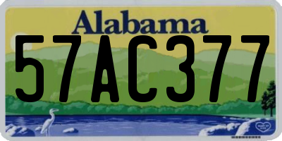 AL license plate 57AC377