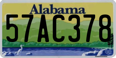 AL license plate 57AC378