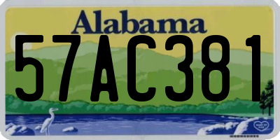 AL license plate 57AC381